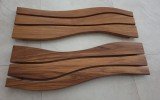 Onde Waterproof Iroko Wood Bath Tray 1